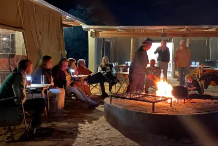 Sunset Game Lodge Boma Dinner near Orpen