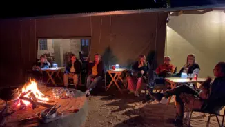 Sunset Game Outside Restaurant Boma